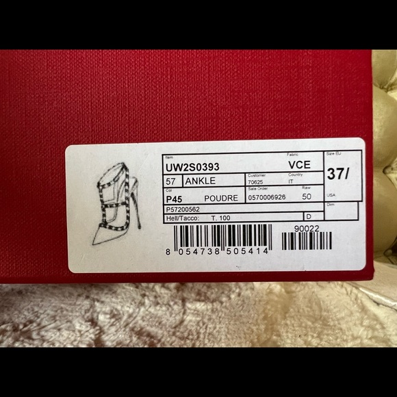 Valentino rockstar caged 100 NUDE grainy leather 37 - Picture 10 of 10